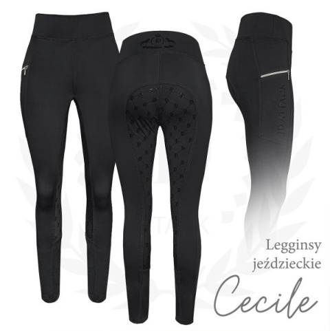 Legginsy jeździeckie z pełnym lejem Cecile JD Attack