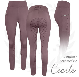 Dziecięce legginsy jeździeckie JD Attack Cecile z pełnym lejem