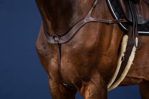 Anatomiczny skórzany napierśnik Dy'on US Jumping