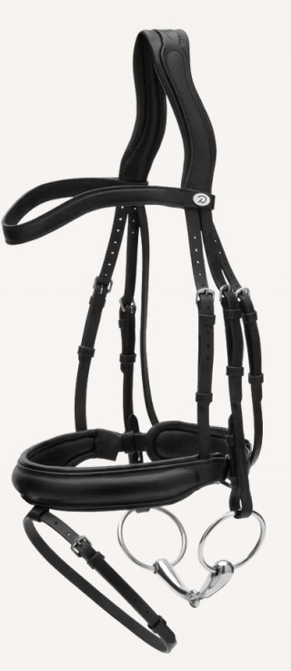 Ogłowie Dy'on Soft Leather z nachrapnikiem kombinowanym