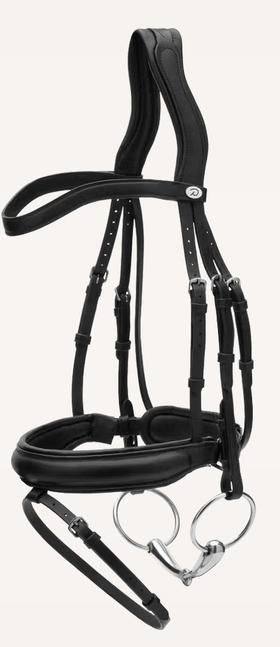 Ogłowie Dy'on Soft Leather z nachrapnikiem kombinowanym