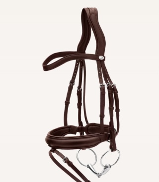 Ogłowie Dy'on Soft Leather z nachrapnikiem kombinowanym