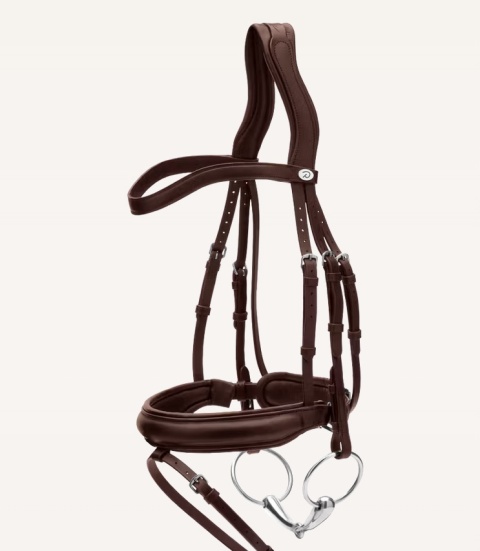 Ogłowie Dy'on Soft Leather z nachrapnikiem kombinowanym