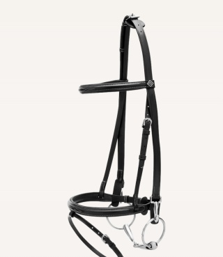 Ogłowie Dy'on z nachrapnikiem angielskim Working-bez podgardla