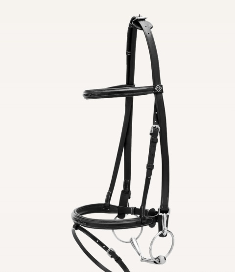 Ogłowie Dy'on z nachrapnikiem angielskim Working-bez podgardla