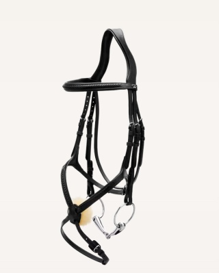 Ogłowie Dy'on New English z nachrapnikiem meksykańskim i plecionką