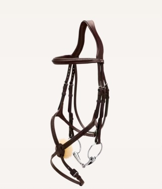 Ogłowie Dy'on New English z nachrapnikiem meksykańskim i plecionką