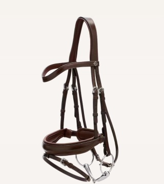 Ogłowie Dy'on z szerokim, matowym nachrapnikiem szwedzkim Working