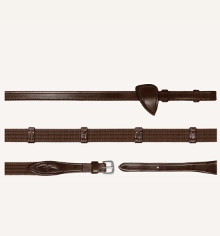 Parciane wodze 5/8" Dy'on z 9 skórzanymi stoperami