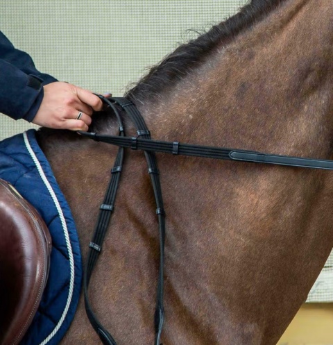 Parciane wodze 5/8 Dy'on Dressage z 9 stoperami