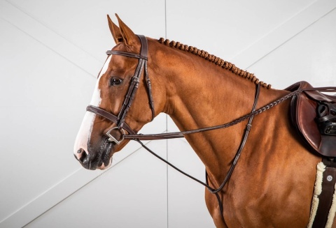 Plecione skórzane wodze Dy'on 5/8'' US Hunter