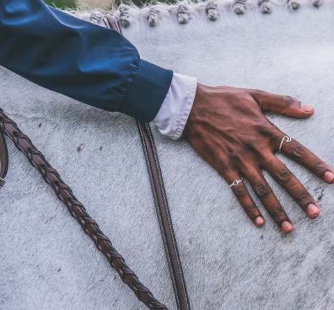 Plecione skórzane wodze Dy'on 5/8'' US Hunter