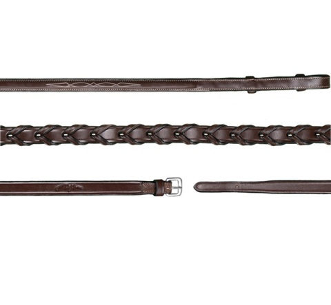 Skórzane plecione wodze 1/2'' Dy'on US Hunter