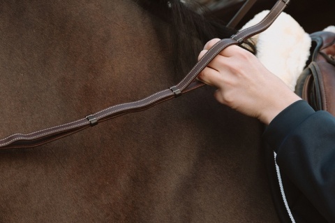 Skórzane wodze Dy'on 1/2" z 4 stoperami Working