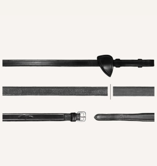 Skórzano-gumowe wodze Dy'on 1/2 Hunter New English