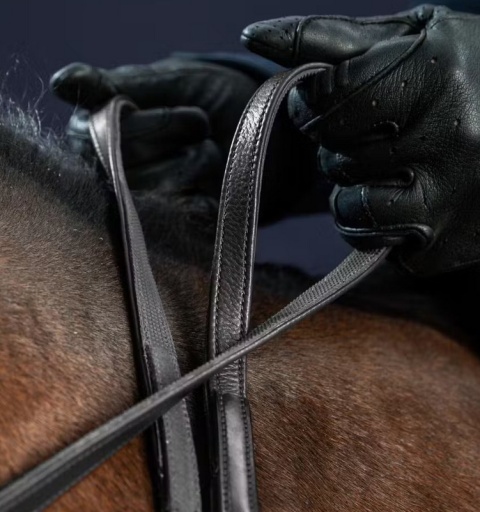 Skórzano-gumowe wodze Dy'on 1/2 Hunter New English