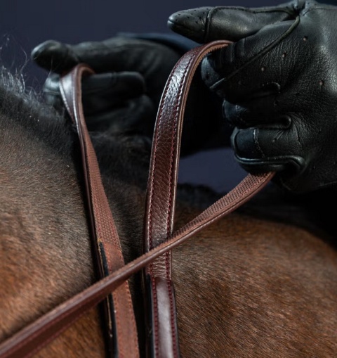 Skórzano-gumowe wodze Dy'on 1/2 Hunter New English