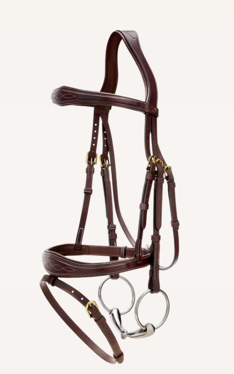 Anatomiczne ogłowie Dy'on z nachrapnikiem angielskim D Collection