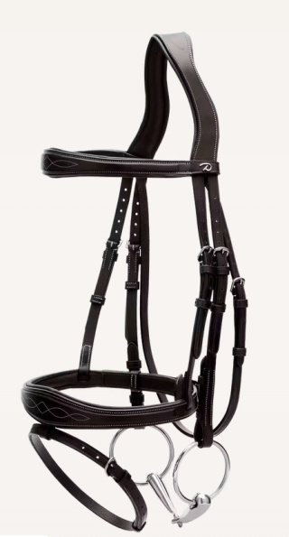 Anatomiczne ogłowie Dy'on z nachrapnikiem angielskim US Jumping