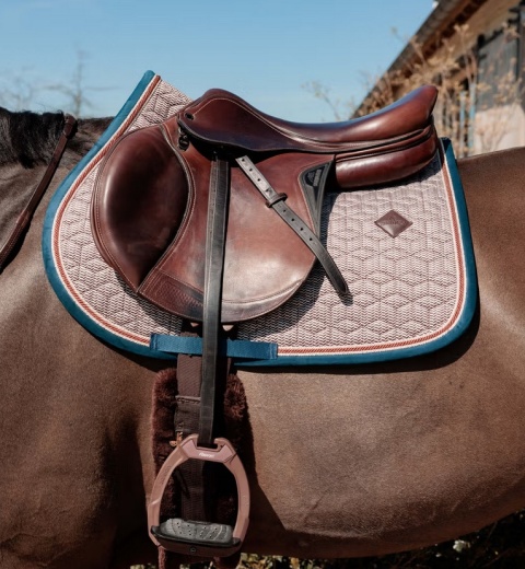 Czaprak skokowy Kentucky Pied de Poule - beżowo-granatowy