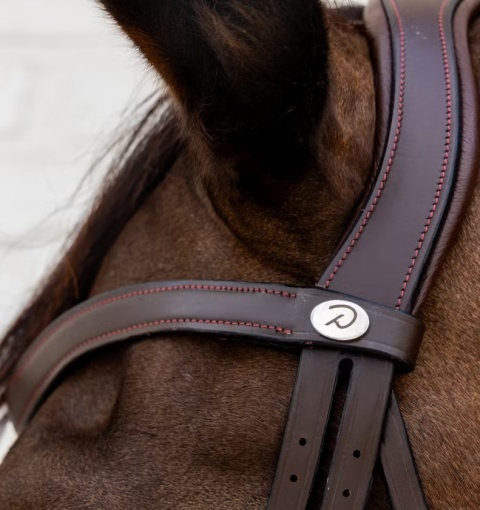 Ogłowie Dy'on Soft Leather ze skośnikiem New English