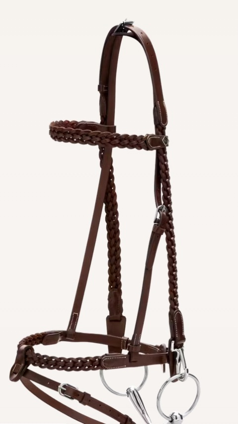 Ogłowie Dy'on Working Plaited z karabińczykami