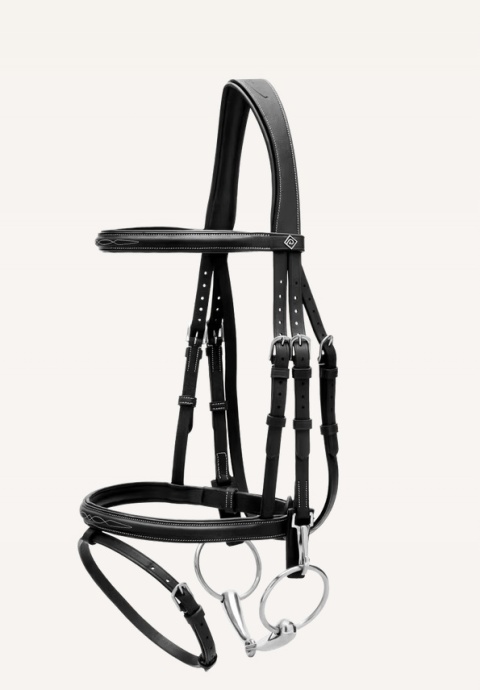 Ogłowie Dy'on z nachrapnikiem angielskim i haczykami Working