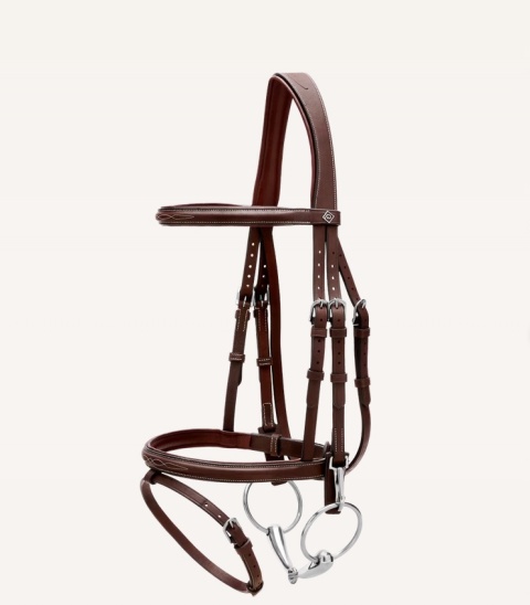 Ogłowie Dy'on z nachrapnikiem angielskim i haczykami Working