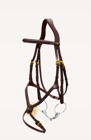 Ogłowie Dy'on z nachrapnikiem meksykańskim i plecionką D Collection