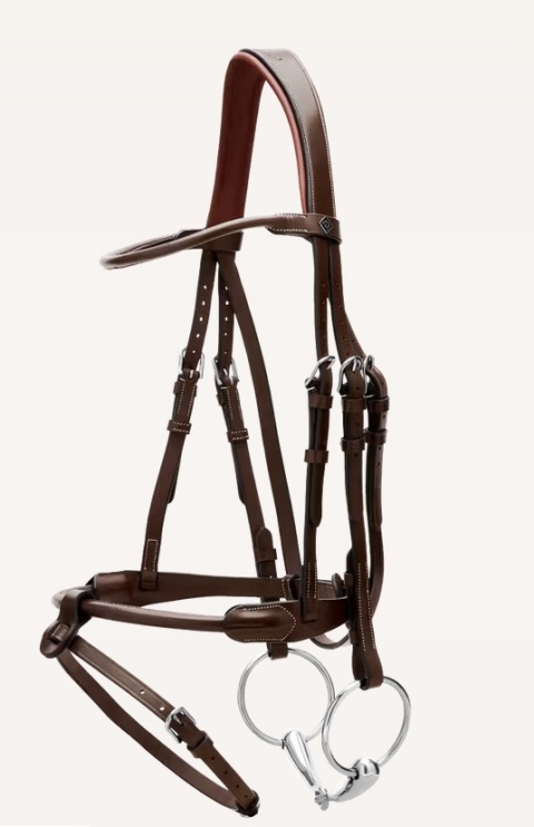 Ogłowie Dy'on z rurkowym nachrapnikiem angielskim Working