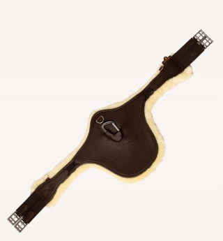 Anatomiczny popręg Kentucky Sheepskin Anatomic Stud Girth z fartuchem i futrem