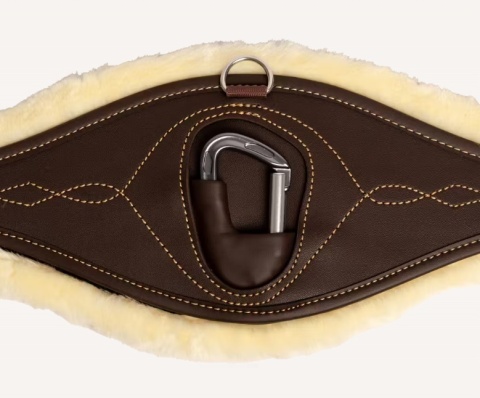 Anatomiczny popręg Kentucky z futrem