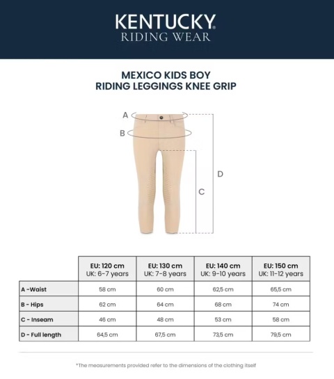 Chłopięce bryczesy Kentucky Mexico z lejem kolanowym