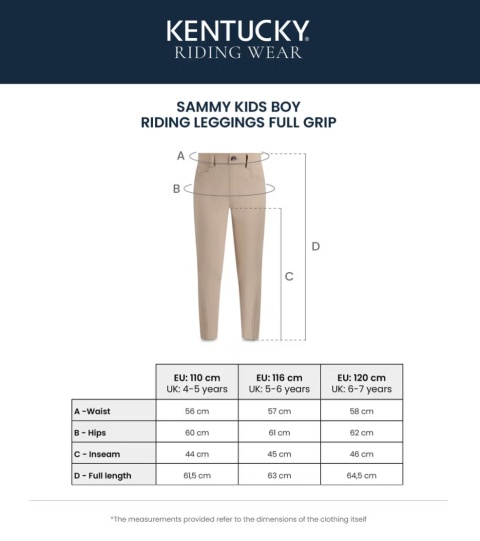 Chłopięce bryczesy Kentucky Sammy z pełnym lejem