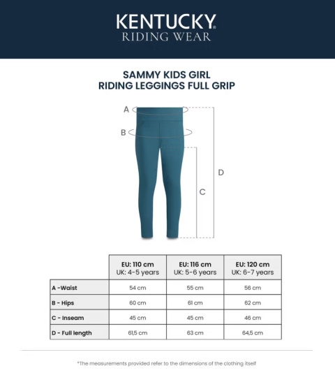 Dziecięce legginsy Kentucky Sammy z pełnym lejem