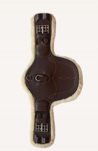 Krótki popręg Kentucky z futrem i fartuchem