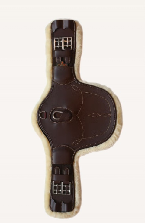 Krótki popręg Kentucky z futrem i fartuchem