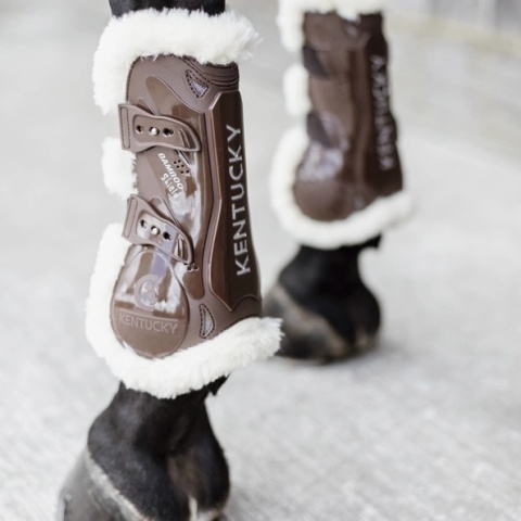 Ochraniacze na przednie nogi Kentucky Bamboo Vegan Sheepskin Tendon Boots Elastic