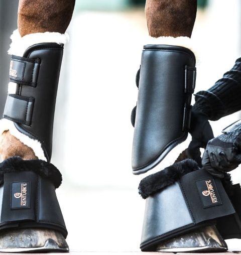 Ochraniacze skórzane Kentucky Turnout Brushing przody