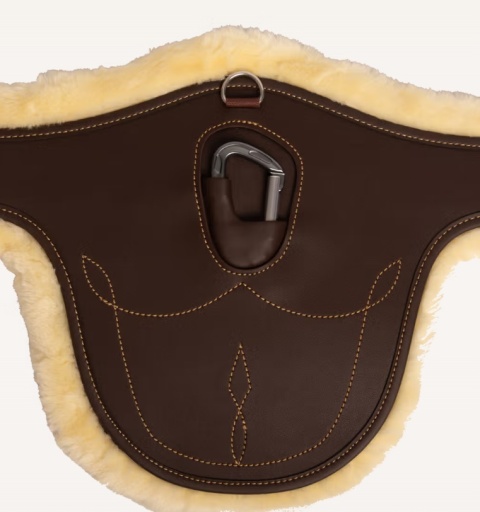 Popręg Kentucky z fartuchem i futrem