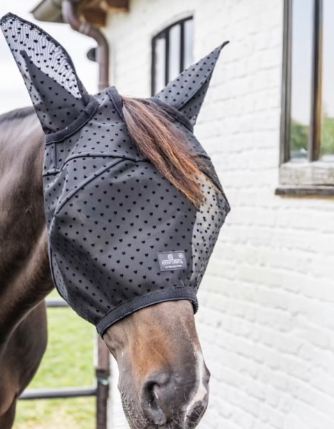 Maska przeciw owadom Kentucky Heart z uszami i ochroną nosa