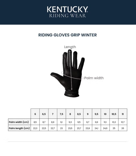 Rękawiczki jeździeckie Kentucky Grip Winter