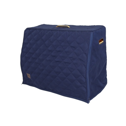 Pikowany pokrowiec na kufer stajenny Grooming Deluxe Show Grooming Box granatowy
