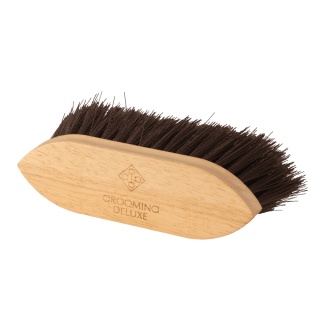 Drewniana szczotka ze średnio twardym włosiem Grooming Deluxe Classic brązowa