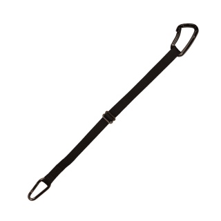 Odpinany uwiąz do koniowozu i myjki z aluminiowym karabińczykiem Grooming Deluxe 120 cm czarny