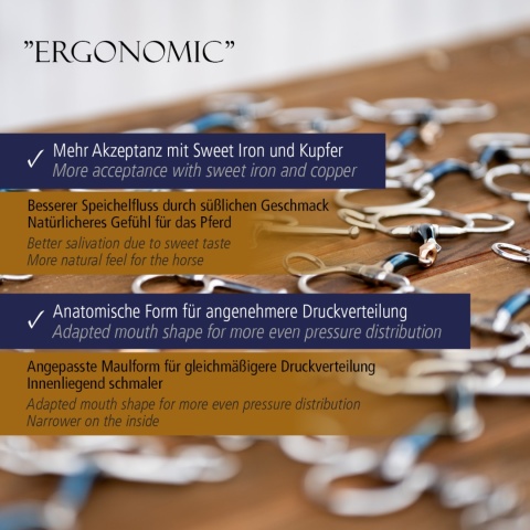 Munsztuk ujeżdżeniowy Kavalkade Ergonomic 14 mm