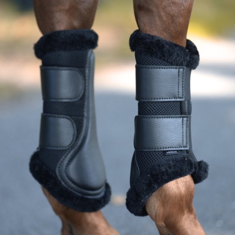 Ochraniacze ścięgien Kavalkade Anatomic Mesh ze sztucznym futrem