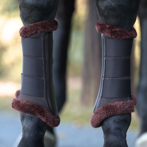 Ochraniacze ścięgien Kavalkade Anatomic Mesh ze sztucznym futrem