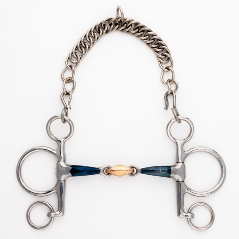 Pelham podwójnie łamany krótki Kavalkade Ergonomic Lock Up 14 mm