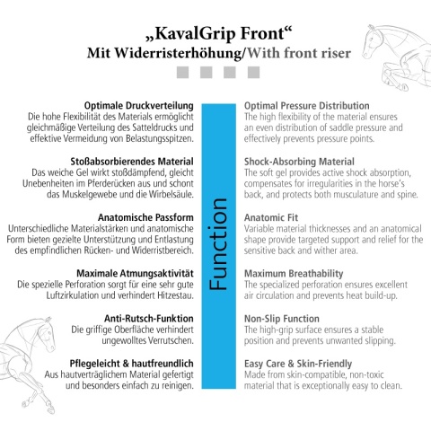 Podkładka żelowa pod siodło Kavalkade Front